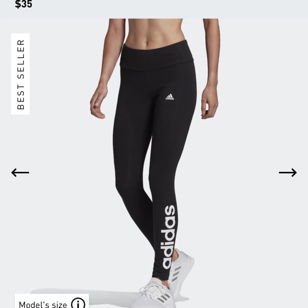 Adidas High Waisted Logo Leggings Size Medium